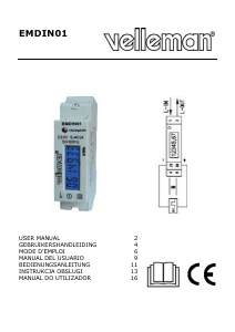 Handleiding Velleman EMDIN01 Energiemeter