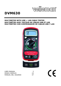 Handleiding Velleman DVM630 Multimeter
