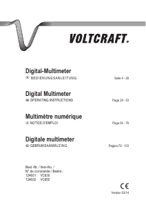 Mode d’emploi Voltcraft VC850 Multimètre