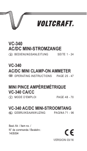 Manual Voltcraft VC340 Multimeter