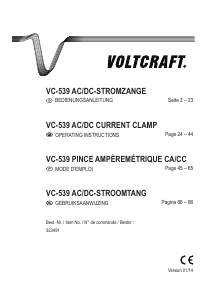 Mode d’emploi Voltcraft VC539 Multimètre