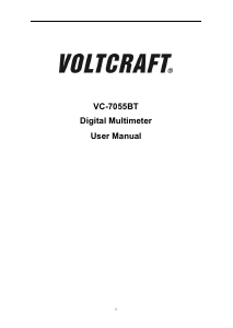 Manual Voltcraft VC7055BT Multimeter