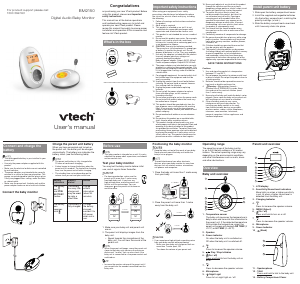 Manual Vtech BM2150 Baby Monitor