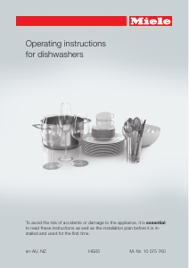 Bruksanvisning Miele G 4920 SCi NZ Diskmaskin