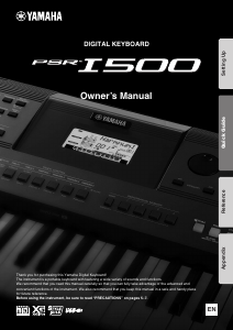 Manual Yamaha PSR-I500 Digital Keyboard