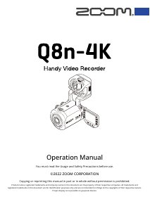 Handleiding Zoom Q8N-4K Camcorder