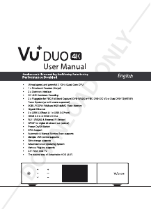 Handleiding Vu+ Duo 4K Mediaspeler