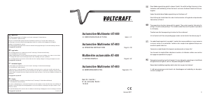 Mode d’emploi Voltcraft AT400 Multimètre