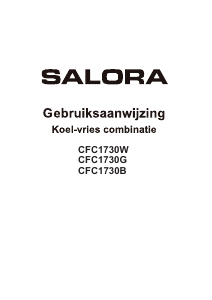 Mode d’emploi Salora CFC1730G Réfrigérateur combiné