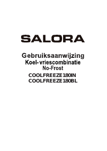 Mode d’emploi Salora COOLFREEZE180BL Réfrigérateur combiné