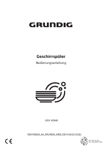 Bedienungsanleitung Grundig GSV 42840 Geschirrspüler