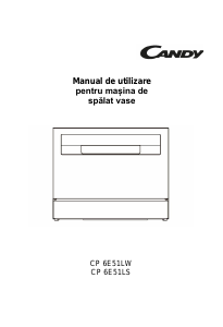 Manual Candy CP 6E51LW Maşină de spălat vase