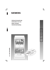 Mode d’emploi Siemens SF25261 Lave-vaisselle