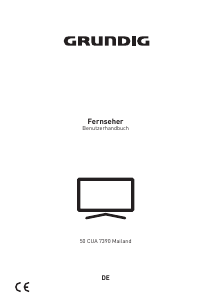 Bedienungsanleitung Grundig 50 CUA 7390 Mailand LED fernseher