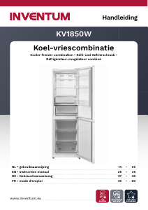 Mode d’emploi Inventum KV1850W Réfrigérateur combiné