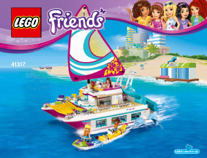 Manual de uso Lego set 41317 Friends Catamarán tropical