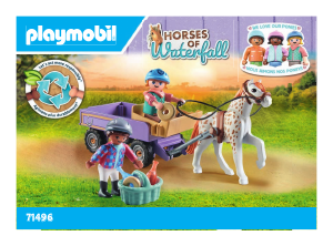 Manuale Playmobil set 71496 Horses of Waterfall Carrozza con pony