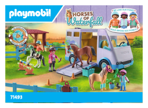 Manuale Playmobil set 71493 Horses of Waterfall Trasporto cavalli e stalla