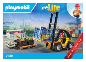 Bedienungsanleitung Playmobil set 71528 My Life Gabelstapler mit Fracht