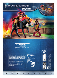 Manuale Playmobil set 71213 Novelmore Guerrieri di Burnham - Cavaliere di fuoco.