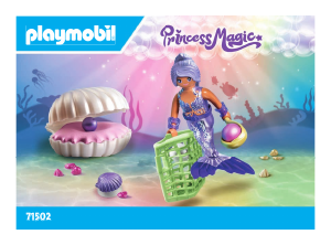 Bruksanvisning Playmobil set 71502 Princess Magic Sjöjungfru med Pearl Seashell