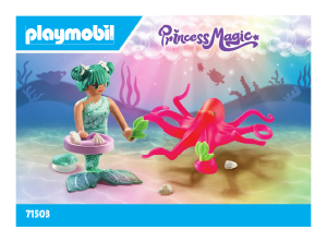 Bruksanvisning Playmobil set 71503 Princess Magic Sjöjungman med färgskiftande bläckfisk