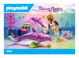 Bedienungsanleitung Playmobil set 71501 Princess Magic Meerjungfrau mit Delfinen