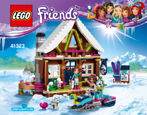 Bedienungsanleitung Lego set 41323 Friends Chalet im Wintersportort