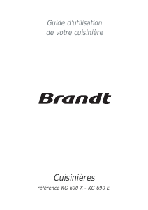 Mode d’emploi Brandt KG690E Cuisinière