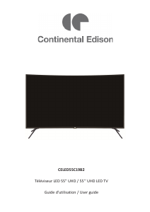 Manual Continental Edison CELED55C19B2 LED Television