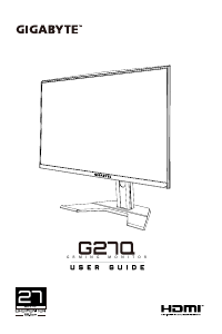Handleiding Gigabyte G27Q LED monitor