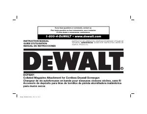 Manual DeWalt DCF6201 Screw Driver