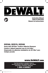 Manual de uso DeWalt DCE560B Pistola de cartucho