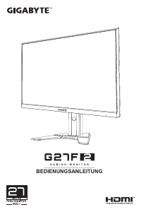 Bedienungsanleitung Gigabyte G27F2 LED monitor