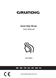 Mode d’emploi Grundig HD 8082 Sèche-cheveux