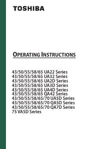 Handleiding Toshiba 50UA2D63DG LED televisie