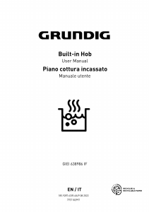 Manuale Grundig GIEI 638986 IF Piano cottura