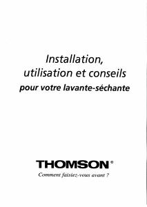 Mode d’emploi Thomson AUSTRALE4 Lave-linge séchant