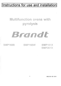 Handleiding Brandt BMP161X Oven
