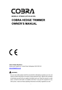 Manual Cobra HT5024V Hedgecutter