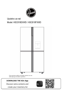 Manual Hoover HSC818EXWD Frigorífico combinado