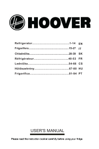 Manuale Hoover HHTL 482WKN Frigorifero
