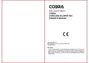 Manual Cobra BV6040VZ Leaf Blower