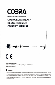 Manual Cobra LRH26C Hedgecutter