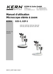 Mode d’emploi KERN OZP 557 Microscope