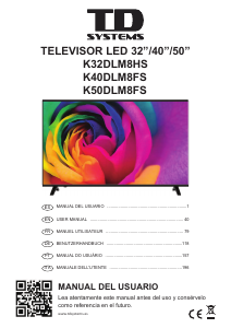 Handleiding TD Systems K50DLM8FS LED televisie