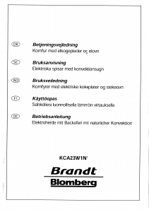Bedienungsanleitung Brandt KCA23W1N Herd
