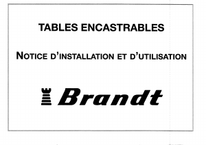 Mode d’emploi Brandt BG60W Table de cuisson