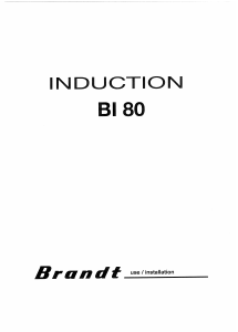 Manual Brandt BI80W Hob