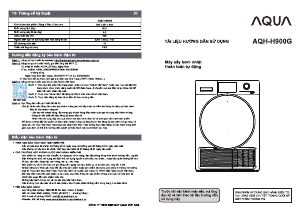 Hướng dẫn sử dụng Aqua AQH-H900G Máy sấy